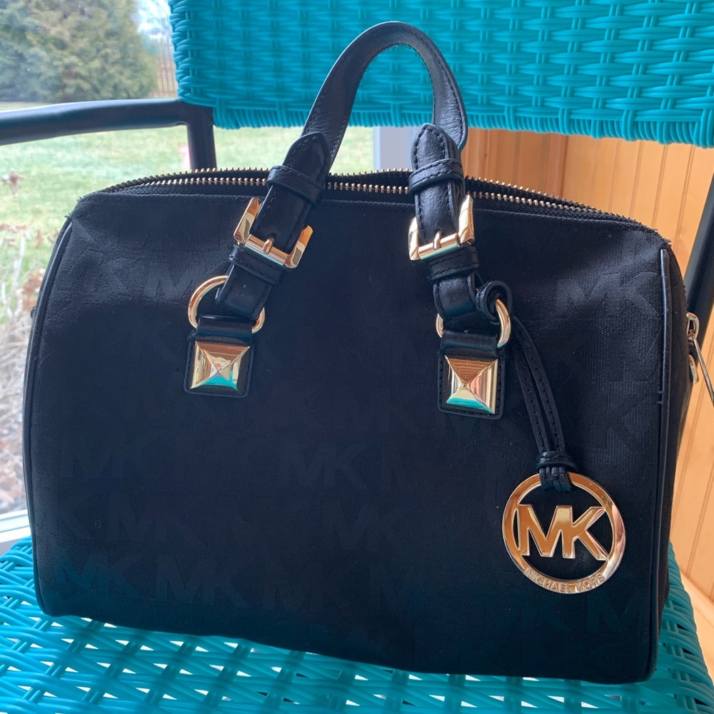 Michael Kors black and gold purse